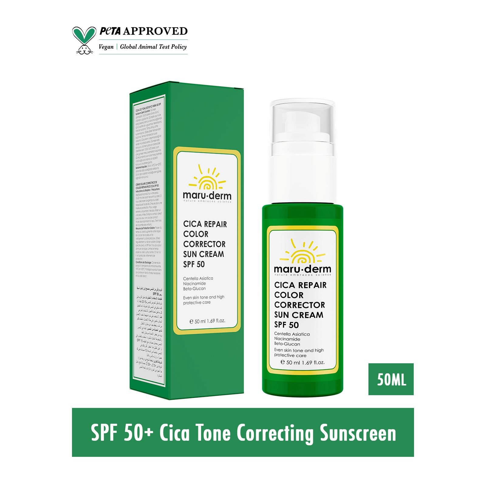SPF 50 Cica Repair Color Corrector Sun Cream - Image 2