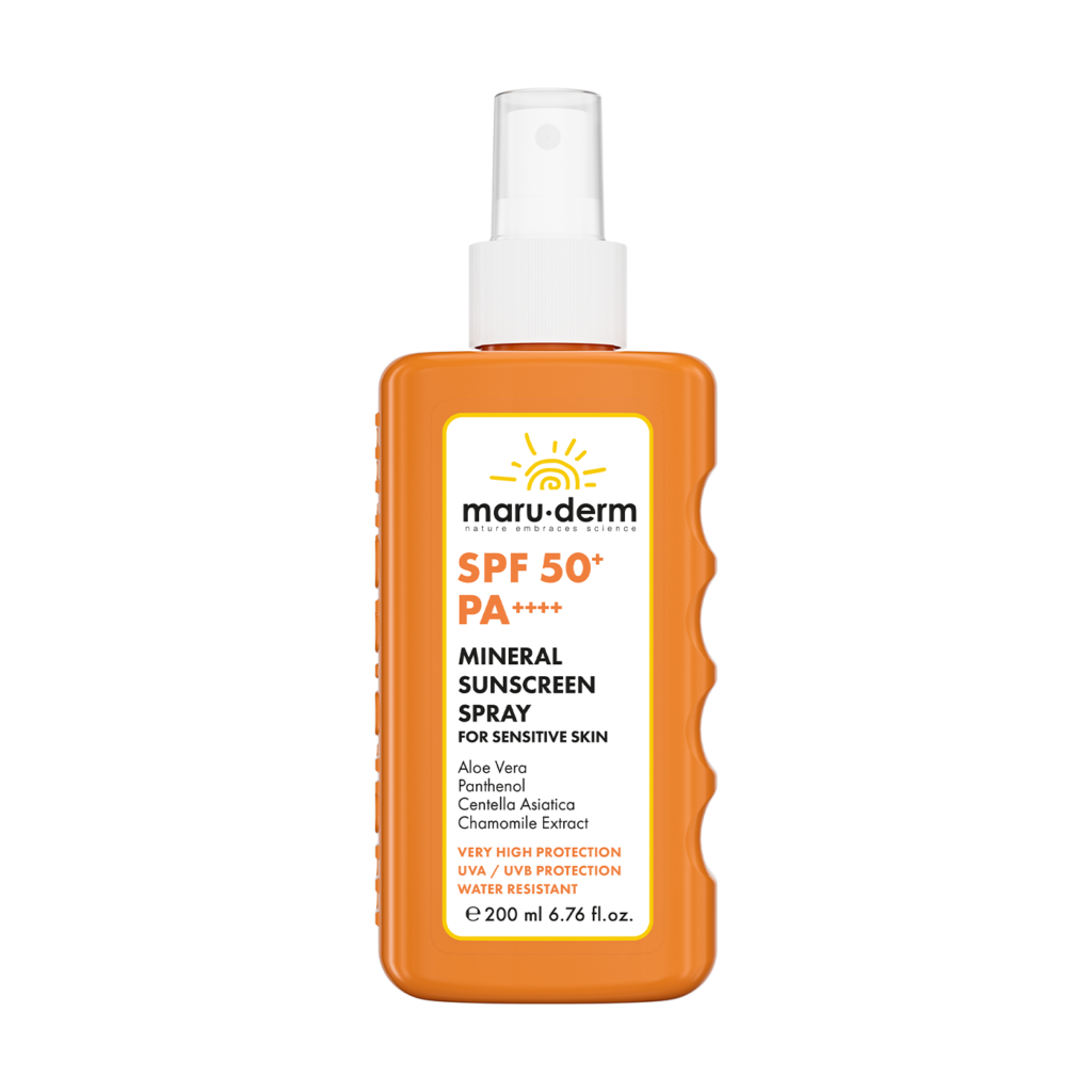 SPF 50+ mineral SunScreen Spray for Sensetive Skin