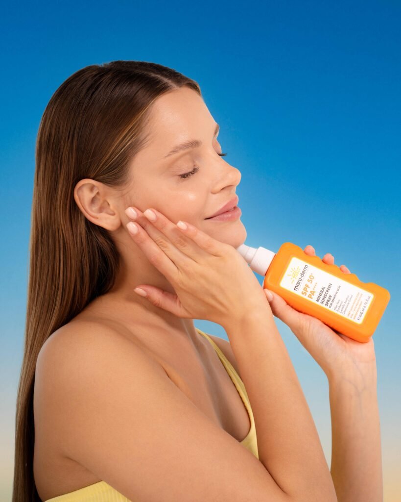 SPF 50+ mineral SunScreen Spray for Sensetive Skin