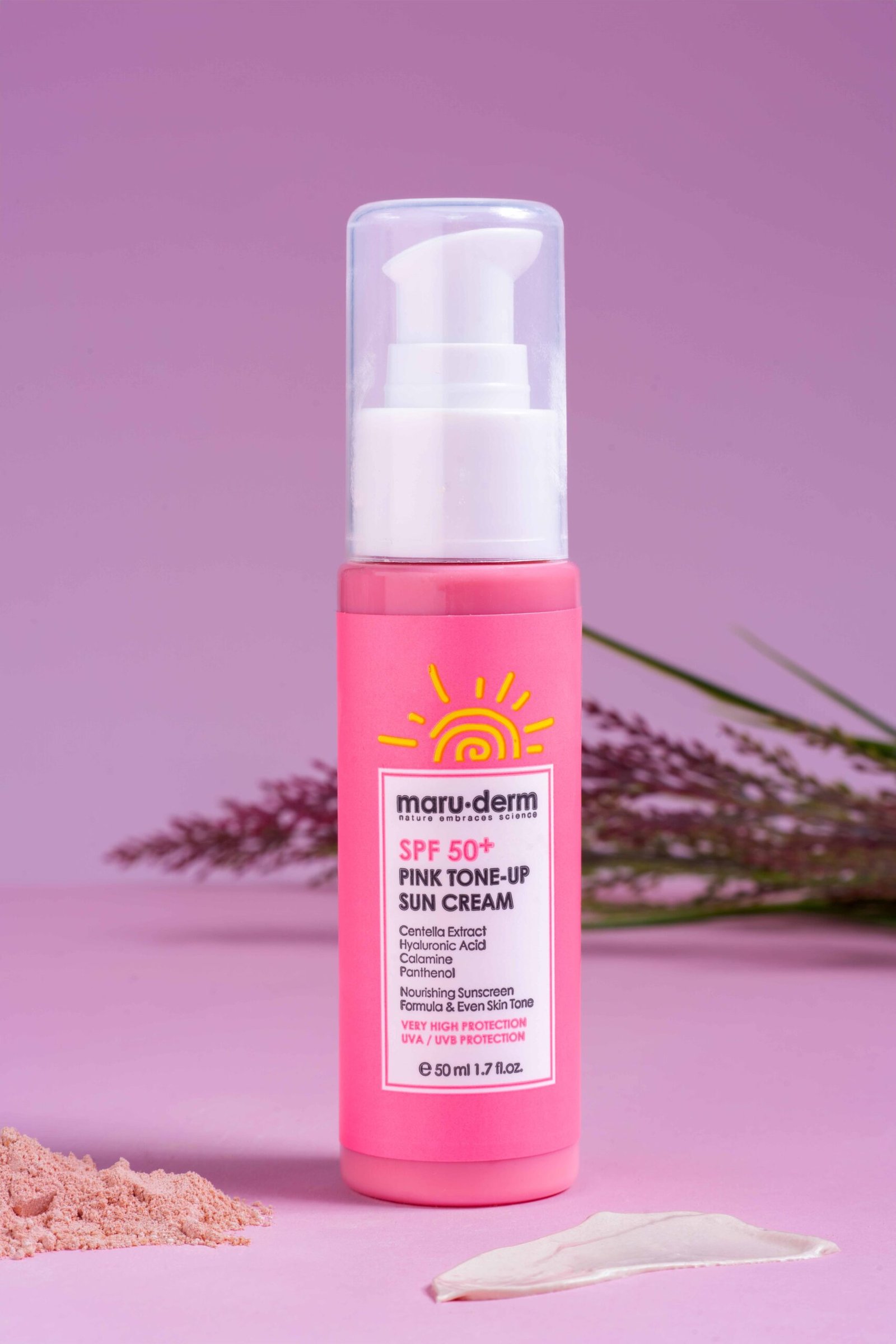 SPF 50 Pink Tone-Up Sun Cream - Image 2